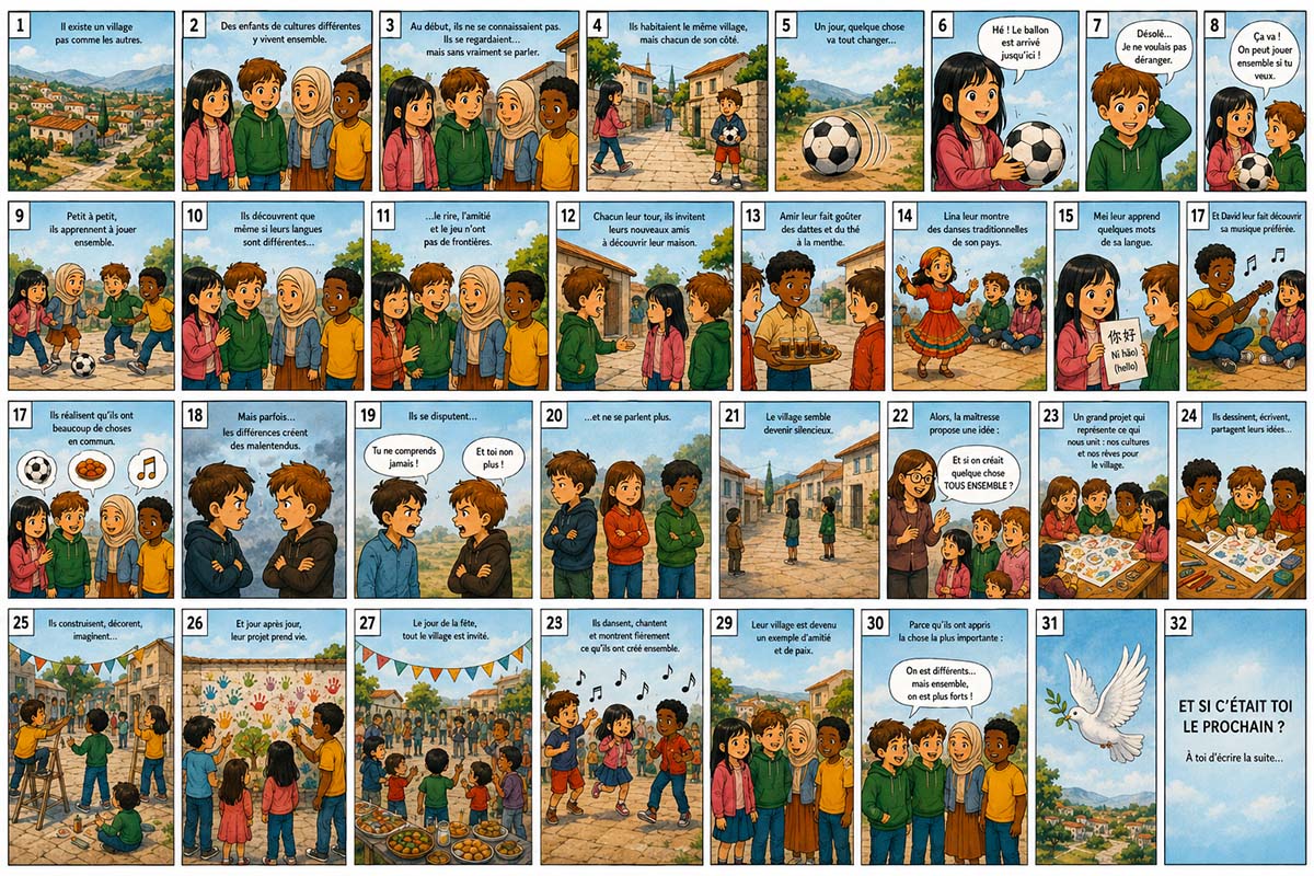 Planches intérieures de la bande dessinée